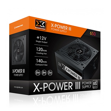 Nguồn máy tính XIGMATEK X-Power III 650 - 600W - 80 Plus