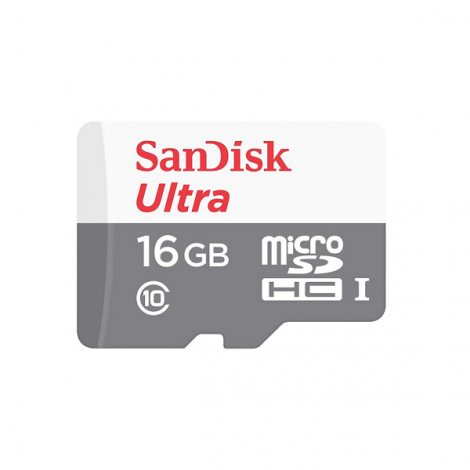 Thẻ nhớ Sandisk 16GB Micro SDHC Ultra C10 80MB/s SDSQUNS-016G-GN3MN (No adapter)