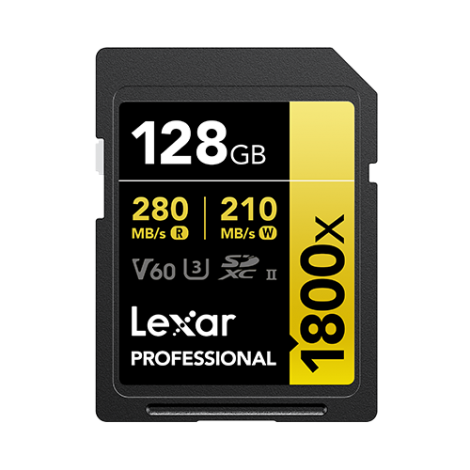 Thẻ nhớ Lexar SD Professional 1800x 128GB SDXC UHS-II Card GOLD LSD1800128G-BNNNG
