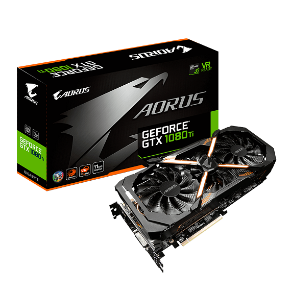 Card màn hình Gigabyte AORUS GeForce GTX 1080 Ti 11GB N108TAORUS-11GD 3