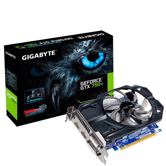 Card màn hình Gigabyte NVIDIA GeForce GTX 750 Ti 2GB N75TD5-2GI 3