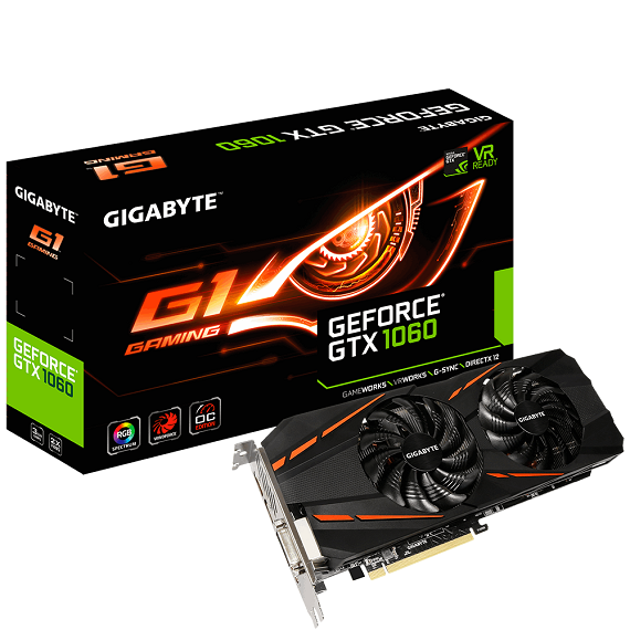 Card màn hình Gigabyte NVIDIA GeForce GTX 1060 3GB N1060G1 Gaming-3GD 3