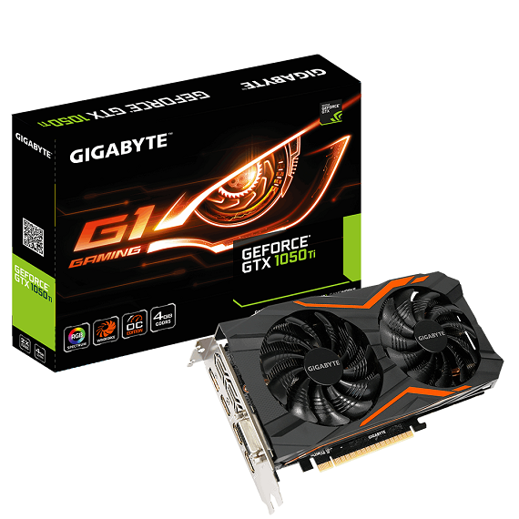 Card màn hình Gigabyte GeForce GTX 1050 Ti G1 Gaming  4GB N105TG1 Gaming-4GD 3