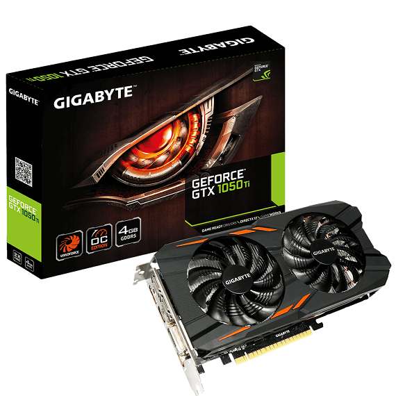 Card màn hình Gigabyte GeForce GTX 1050 Ti Windforce 4GB N105TWF2OC-4GD 3