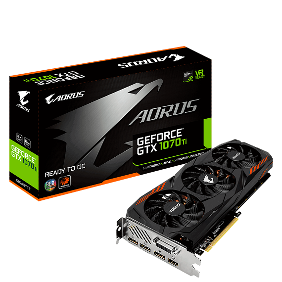 VGA Gigabyte AORUS GeForce GTX 1070Ti 8GB N107TAORUS-8GD 3