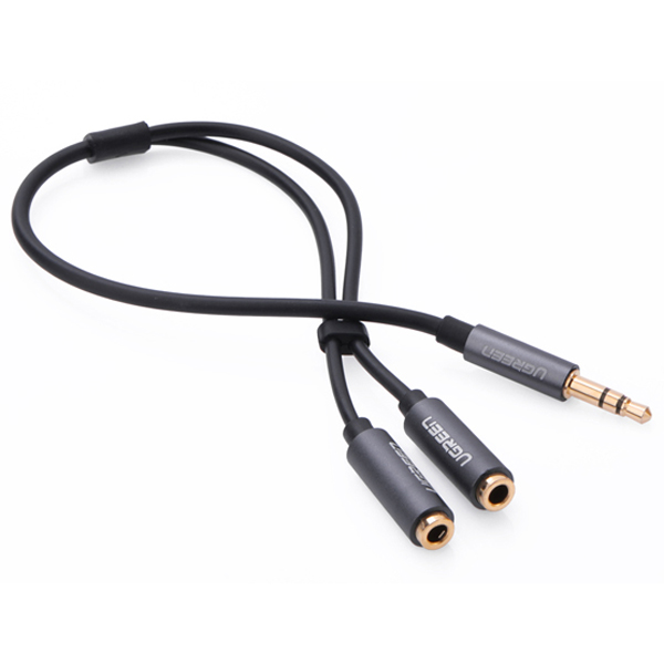 Cáp Audio 3.5mm 1 ra 2 UGREEN 10532 (20cm) 1