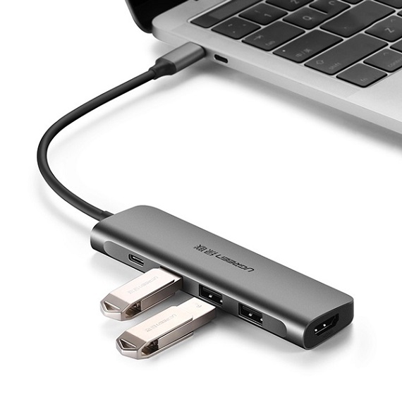 Thiết bị mở rộng USB type-C sang HDMI/ Hub USB 3.0 hỗ trợ sạc cổng USB-C chính hãng Ugreen 50209 1