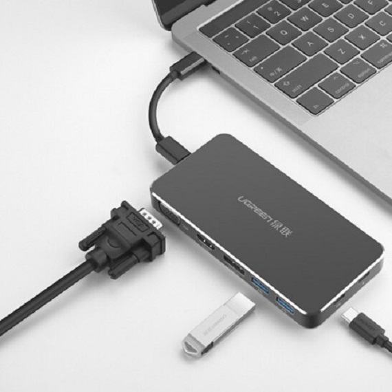 Bộ chuyển đổi USB Type-C sang HDMI/VGA/Displayport + USB 3.0 hỗ trợ sạc cổng USB-C Ugreen UG-40872 2