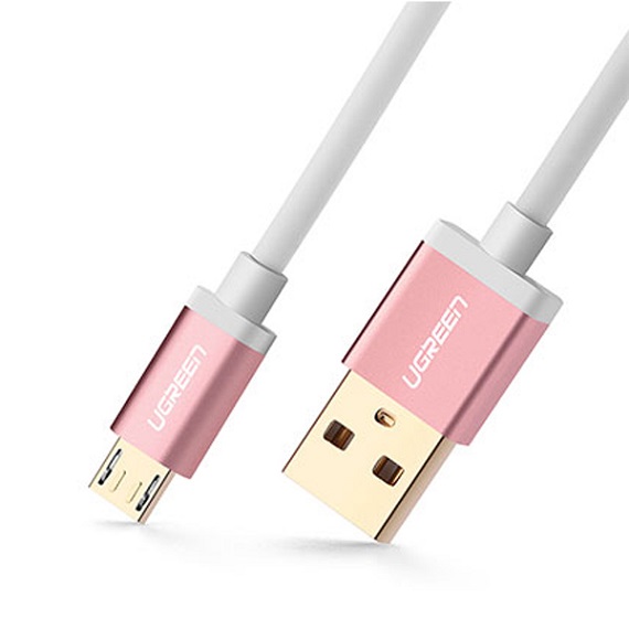 Cáp Micro USB 2.0 Ugreen (20834) 1M - Vàng hồng