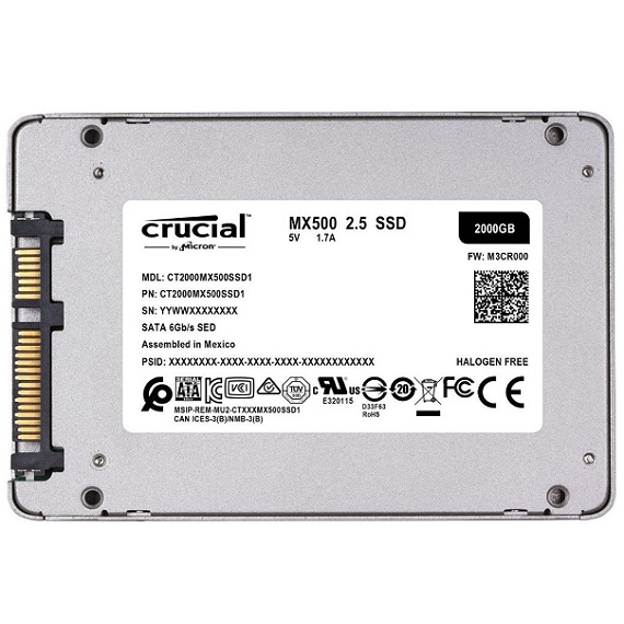 Ổ cứng SSD Crucial MX500 3D NAND 2TB SATA III 2.5 inch 1