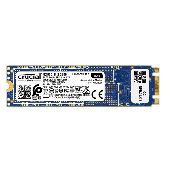 Ổ cứng SSD Crucial MX500 3D-NAND 250GB (M.2 2280) M.2 SATA III 1