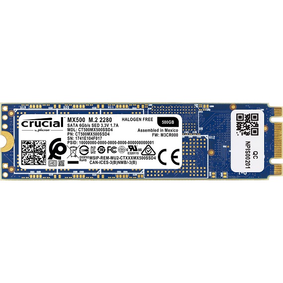 Ổ cứng SSD Crucial MX500 3D-NAND 500GB (M.2 2280) M.2 SATA III 1