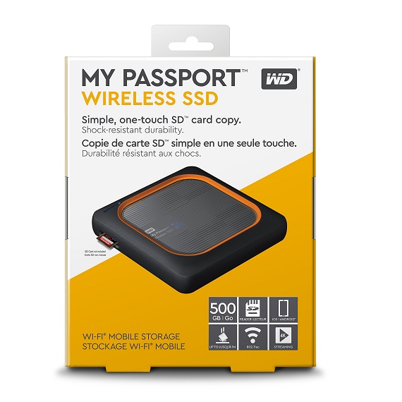 Ổ cứng di động SSD 500GB Western Digital My Passport Wireless WDBAMJ5000AGY usb 3.0 2