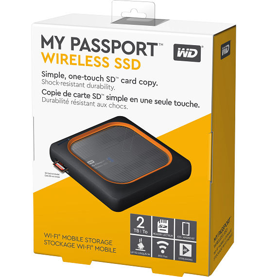 Ổ cứng di động SSD 2TB Western Digital My Passport Wireless WDBAMJ0020BGY usb 3.0 3