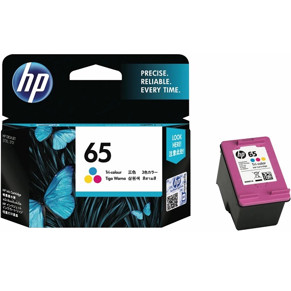Mực in HP 65 (N9K01AA) Tri-color dùng cho máy HP DeskJet 2625, 2652, 2655, 3720, 3722, 3723, 3752, 3755, 3758 1