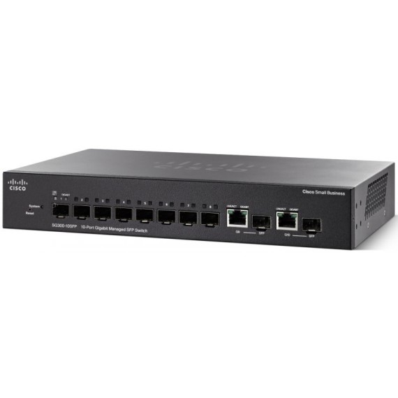 Thiết bị chia mạng Cisco SG350-10SFP-K9-EU POE Managed SFP Switch 1