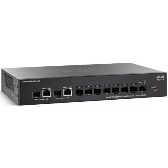 Switch Cisco SG350-10MP-K9 8 10/100/1000 ports with 128W power budget, 2 combo mini-GBIC ports 1