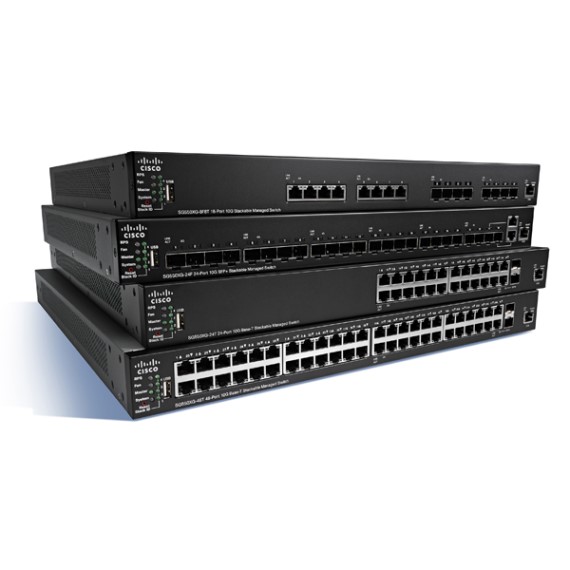 Cisco SG350X-24P 24-Port Gigabit PoE Stackable Managed Switch 1