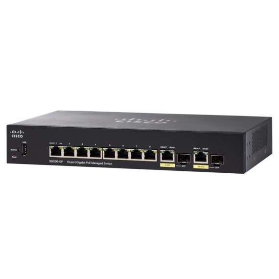 Cisco SG350XG-2F10 12-port 10GBase-T Stackable Switch