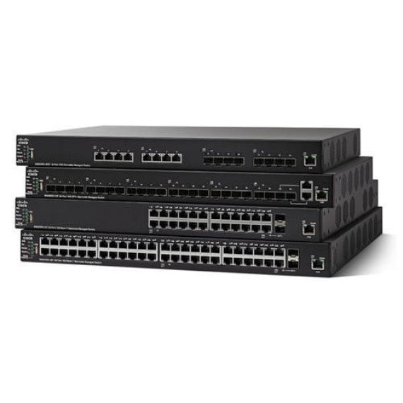 Switch Cisco SG550X-24P 24 x 10/100/1000 PoE+ Ports 195W, 4 x 10 GE (2 x 10GBase-T/SFP+ combo + 2 x SFP+)