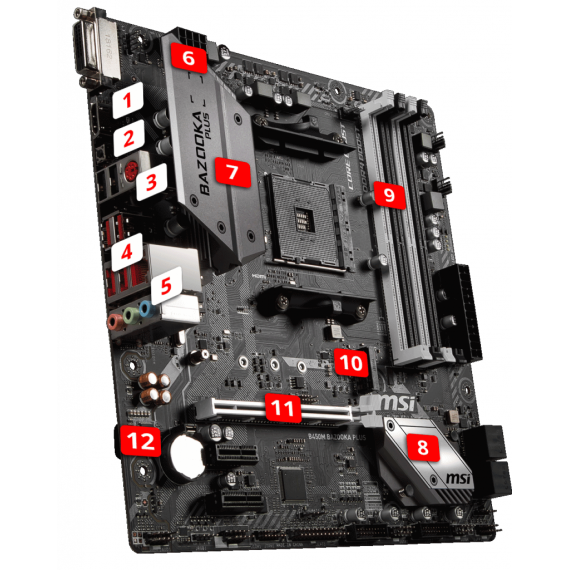 Mainboard MSI B450M BAZOOKA PLUS 1