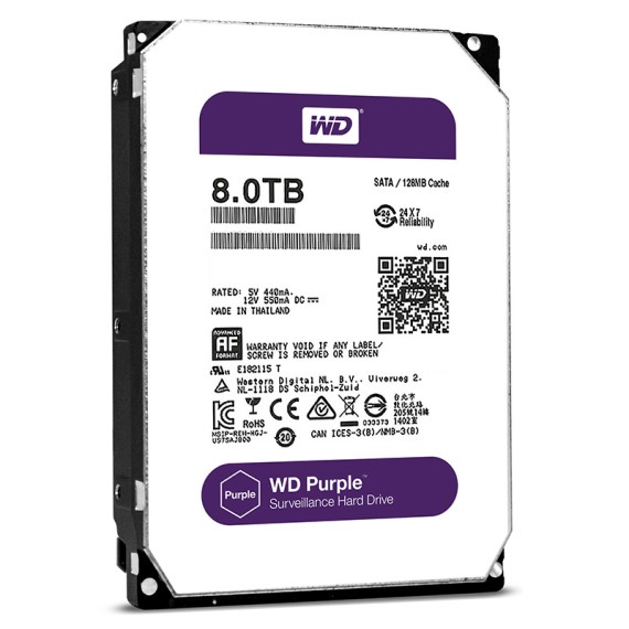 Ổ Cứng Western Digital Purple 8TB 256MB Cache WD82PURZ