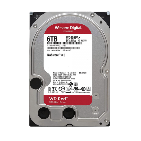 Ổ cứng HDD NAS Western Digital Red 6TB Sata3 5400rpm (WD60EFAX) 1