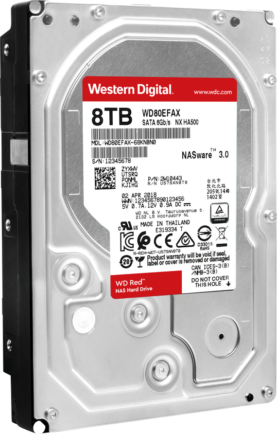 Ổ cứng HDD Western Digital Red 8TB 3.5' SATA 3 - WD80EFAX 1