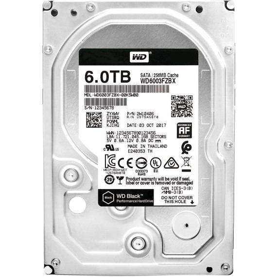 Ổ cứng HDD Western Digital Black 6TB 3.5' SATA 3 - WD6003FZBX