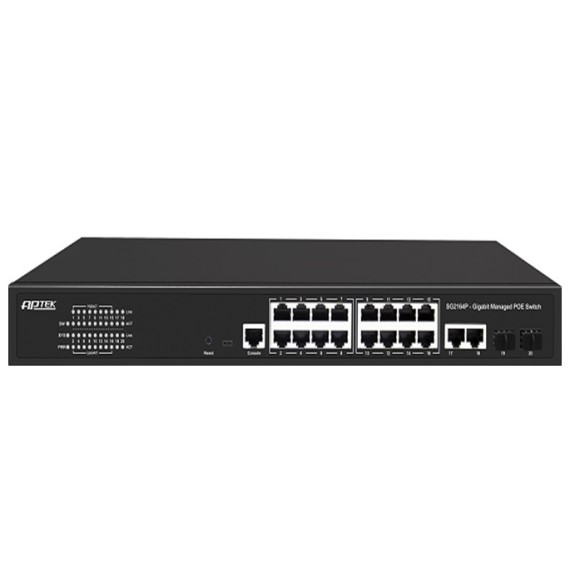 Switch 16 Port PoE L2 Managed Gigabit Aptek SG2164P 1