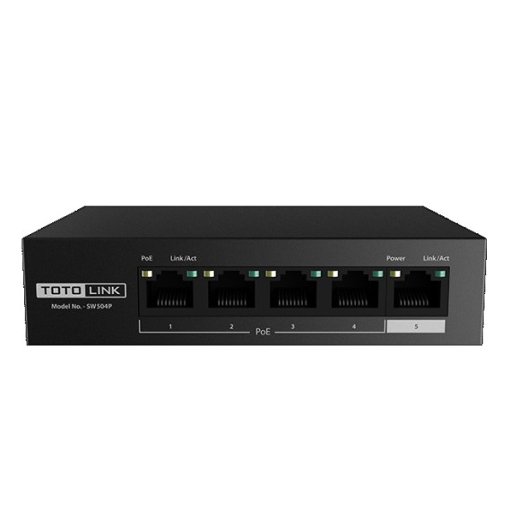 Thiết bị chia mạng Switch Totolink 4 cổng POE SW504P