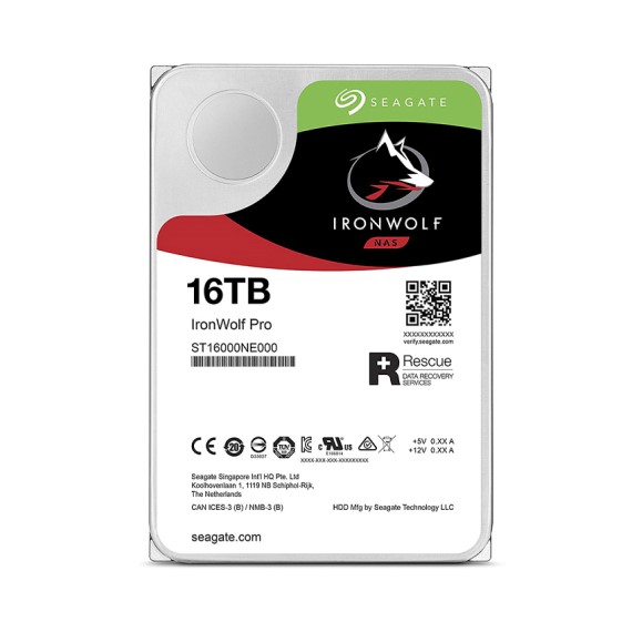 Ổ cứng HDD Seagate IRONWOLF PRO 16TB 3.5' Sata (ST16000NE000)