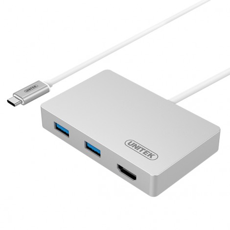 Hub USB 3.0 2 Ports+HDMI Unitek (Y- 3707)Type-C