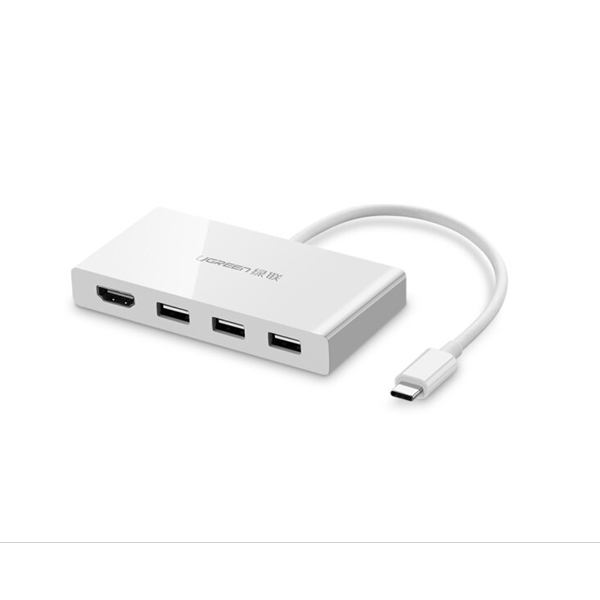 Cáp chuyển đổi USB Type-C sang HUB 3.0 &HDMI Ugreen 40374 chính hãng