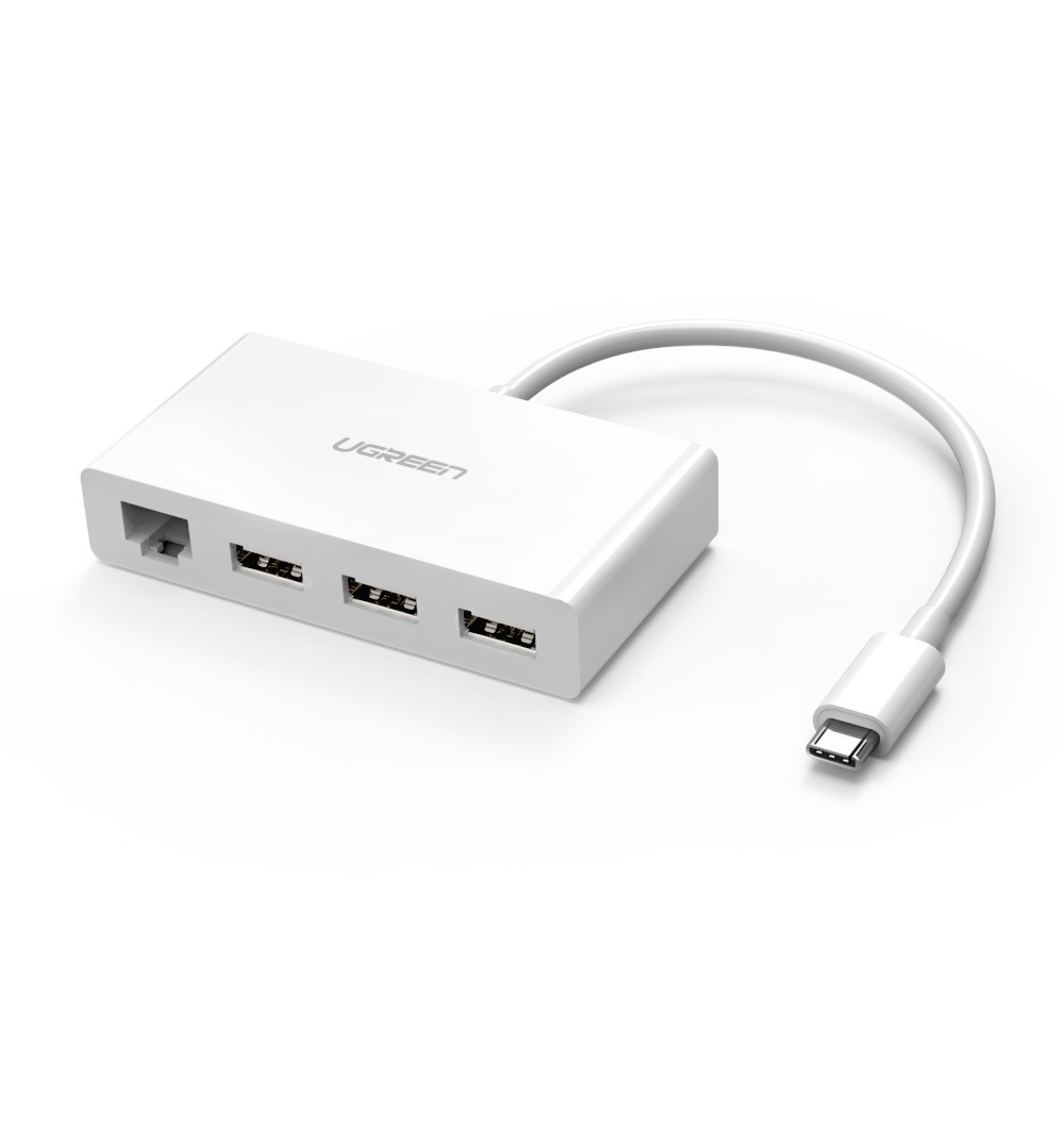 Bộ chia USB Type C 4 cổng USB 3.0 + LAN Ugreen 40382