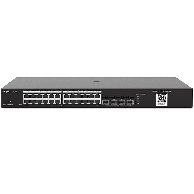 24-Port Gigabit L2 Managed POE Switch Ruijie RG-NBS3100-24GT4SFP-P
