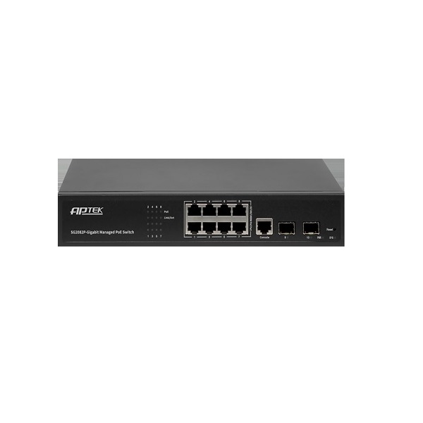 8-Port PoE L2 Managed Gigabit Switch APTEK SG2082P