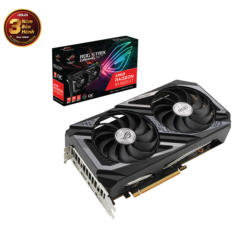 Card màn hình VGA Asus ROG STRIX RX 6600 XT-O8G-GAMING