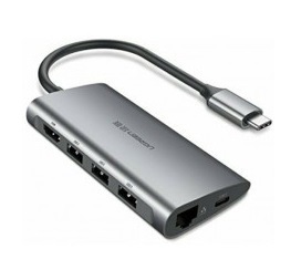 Ugreen 50312 Bộ chuyển đổi TYPE C sang 4 USB 3.0 + hỗ trợ nguồn TYPE C CM164