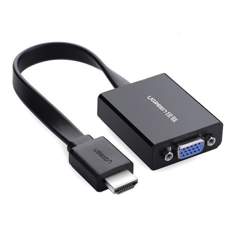 Cáp chuyển đổi HDMI to VGA dẹt có Audio Ugreen 40248