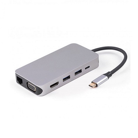 Cable Type-C sang 3 USB 3.0+VGA+LAN+TF+SD SSK SHU-C520