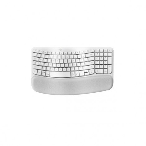 Bàn phím công thái học không dây Logitech Wave Keys Ergonomic Off-White (màu trắng)