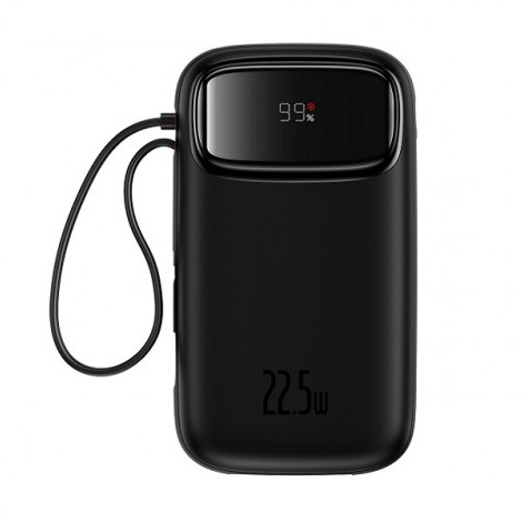 Sạc dự phòng Baseus Qpow2 Dual-Cable 10000mAh 22.5W Cluster Black LVA025-1K-22 (P10055003113-00)