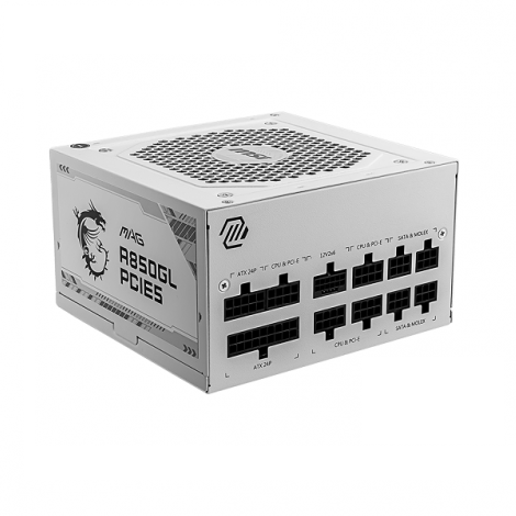 Nguồn MSI 850W MAG A850GL PCIE5 WHITE 80 PLUS Gold