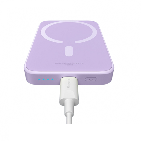 Sạc dự phòng Baseus Magnetic Mini Air Wireless 10000mAh 20W Type C - Nebula Purple LVB031-1V-20 (P10059001513-00)