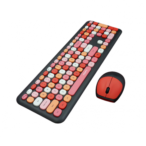 Combo Bàn phím + Chuột Không dây MOFII 666 màu Đen Đỏ