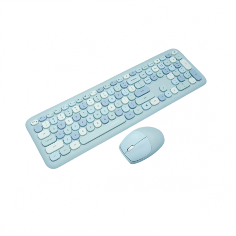 Combo Bàn phím + Chuột Không dây MOFII 666 màu Xanh dương