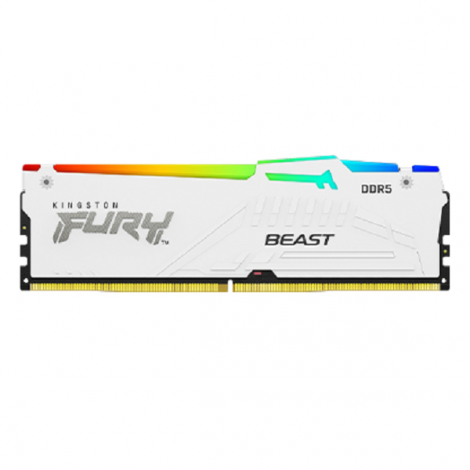 Ram Desktop Kingston Fury Beast RGB White 32GB DDR5 Bus 5600Mhz KF556C40BWAK2-32
