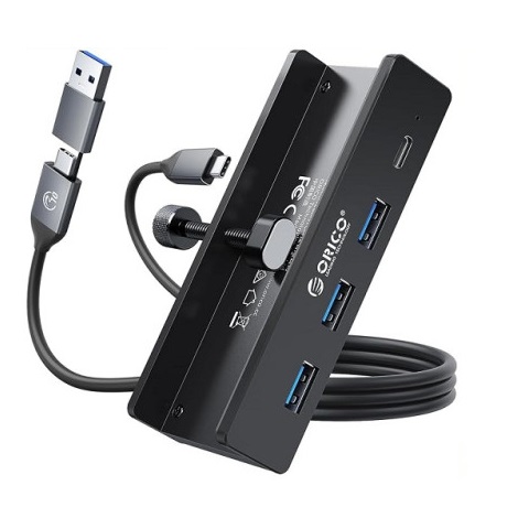 Bộ chia đa năng Type C 5 trong 1 Orico MH4PC-10-BK-BP