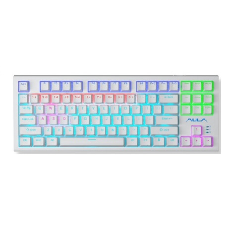 Bàn phím cơ Gaming có dây AULA F3032 màu Trắng Brown Switch